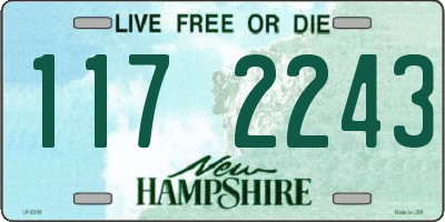 NH license plate 1172243