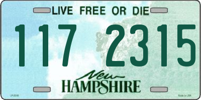 NH license plate 1172315