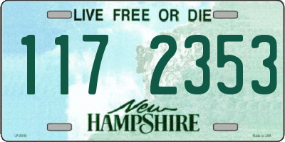 NH license plate 1172353