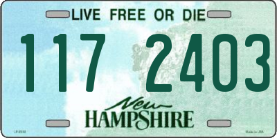 NH license plate 1172403