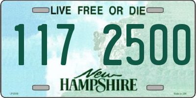 NH license plate 1172500