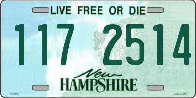 NH license plate 1172514