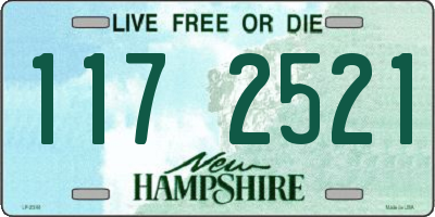 NH license plate 1172521
