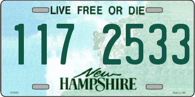 NH license plate 1172533