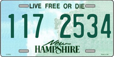 NH license plate 1172534