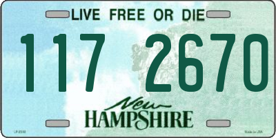 NH license plate 1172670