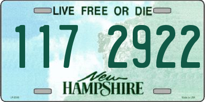 NH license plate 1172922