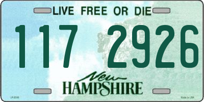 NH license plate 1172926