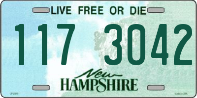 NH license plate 1173042