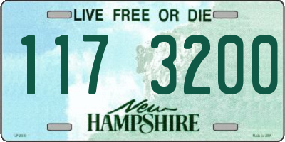 NH license plate 1173200
