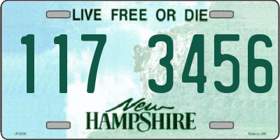 NH license plate 1173456
