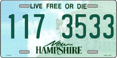 NH license plate 1173533