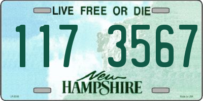 NH license plate 1173567