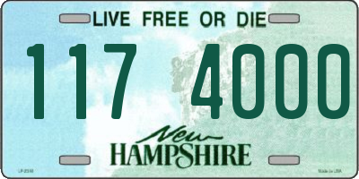 NH license plate 1174000