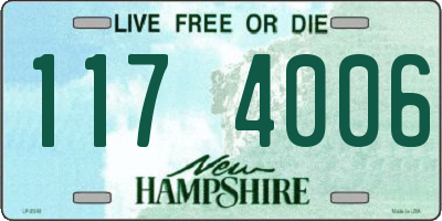 NH license plate 1174006