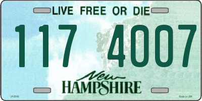 NH license plate 1174007