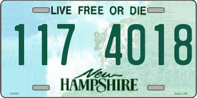 NH license plate 1174018