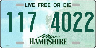NH license plate 1174022
