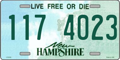 NH license plate 1174023