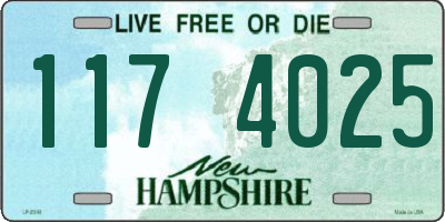 NH license plate 1174025