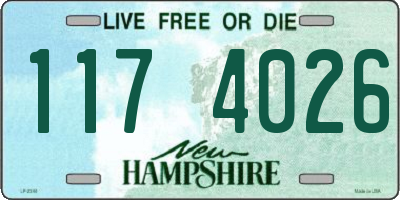 NH license plate 1174026