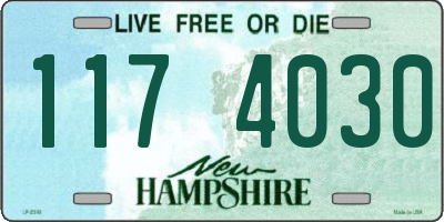 NH license plate 1174030