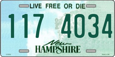 NH license plate 1174034