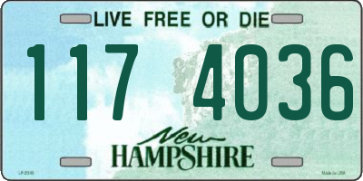 NH license plate 1174036