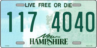 NH license plate 1174040