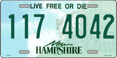 NH license plate 1174042