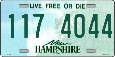 NH license plate 1174044