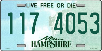 NH license plate 1174053