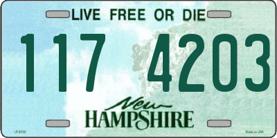 NH license plate 1174203