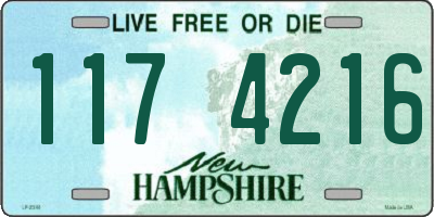 NH license plate 1174216
