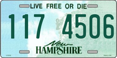 NH license plate 1174506