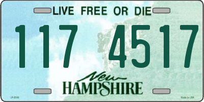 NH license plate 1174517