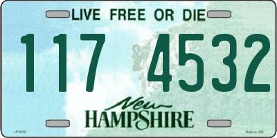 NH license plate 1174532