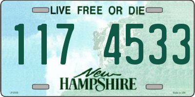 NH license plate 1174533