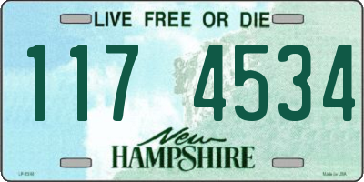 NH license plate 1174534
