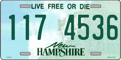 NH license plate 1174536