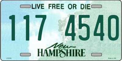 NH license plate 1174540
