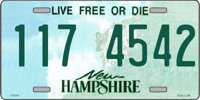 NH license plate 1174542