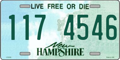NH license plate 1174546