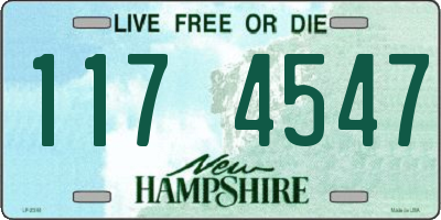 NH license plate 1174547