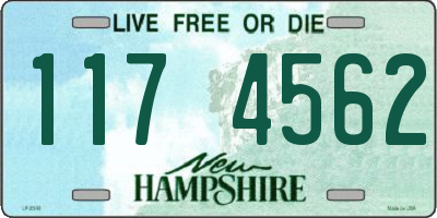 NH license plate 1174562