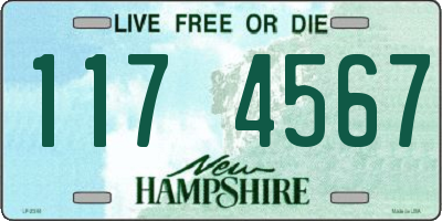 NH license plate 1174567