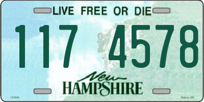 NH license plate 1174578