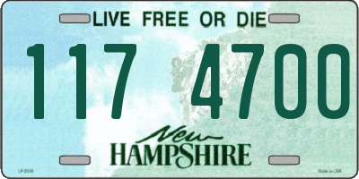 NH license plate 1174700