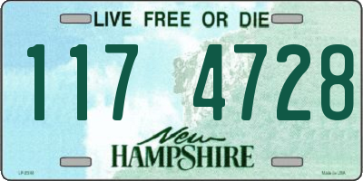 NH license plate 1174728