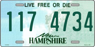 NH license plate 1174734